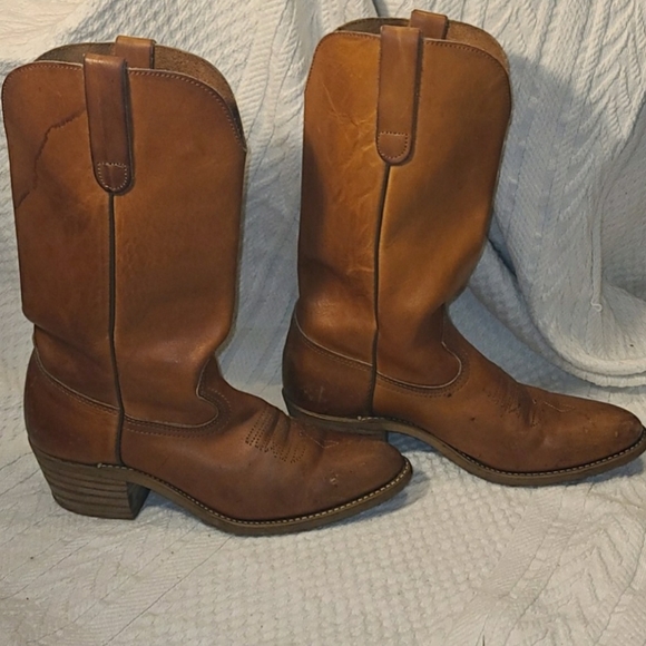 Women's Handmade Genuine Leather Cowboy Boots - Picture 2 of 12